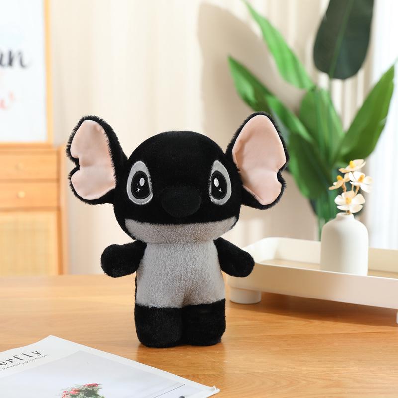 Japanese Luo Xiaohei Black Cat Plush Keychain - Cute, Big-Eyed Doll Pendant