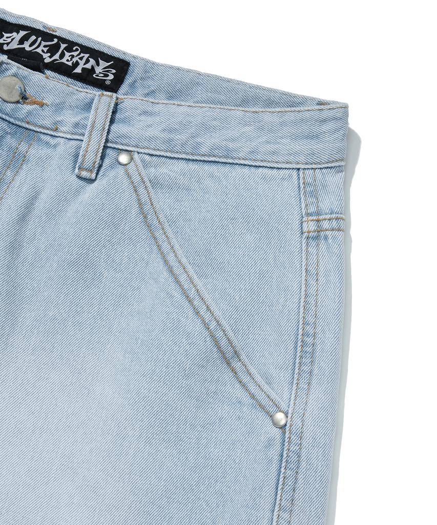 Seuweideu Carpenter Denim Shorts [Light Blue]