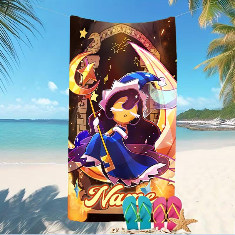 Customizable personalized beach towels Cookie Run Kingdom themed designs.Suitable for the beach, yoga, sports;ideal as beach accessories