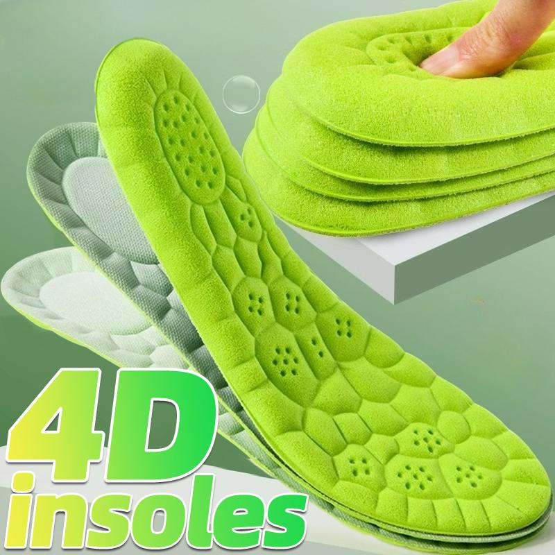 10pcs New 4D Sport Insole Super Soft Shoes Sole Pads for Feet Shock Absorption Baskets Shoe Sole Arch Support Orthopedic Inserts