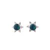 Blue Apatite Gemstone 925 Sterling Silver Jewelry Handmade Stud Earrings 0.44" EE-175-2