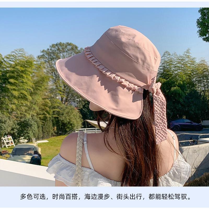 Korean Style Wide Brim Sun Hat Breathable Elegant Casual Outdoor Sun Protection Hat