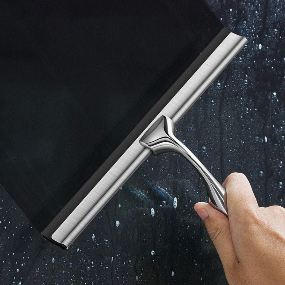 Hanging Window Glass Cleaner Non-slip Handle Shower Squeegee T Shape Glass Wiper  Bathroom