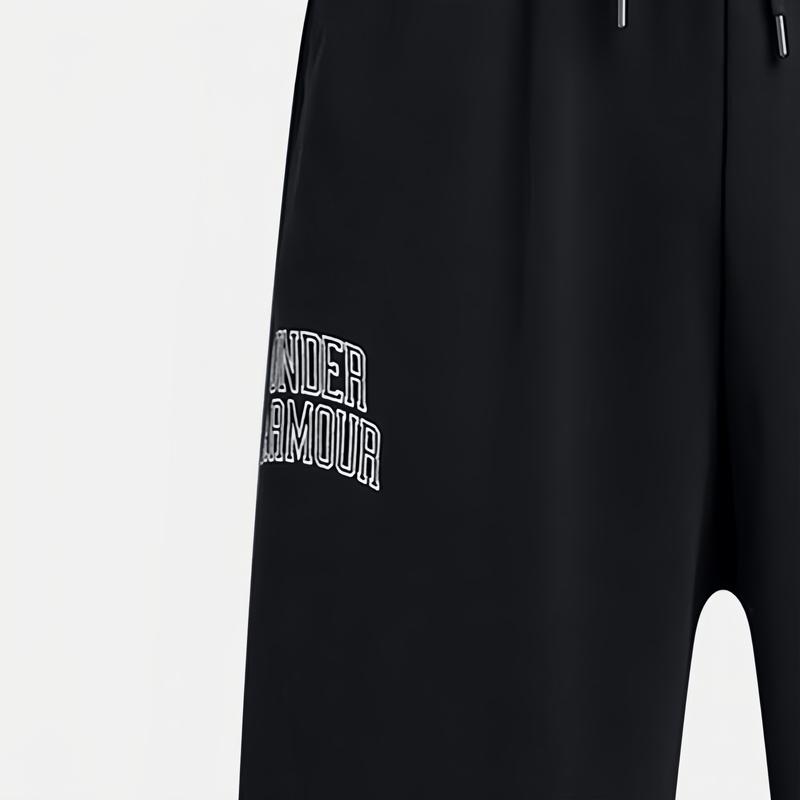 Under Armour Outdoor Comfortable Casual Letter Pattern Design Drawstring Mid Waist Cuffed Long Pants Sweatpants Knitted Sports Pants 1386551-001