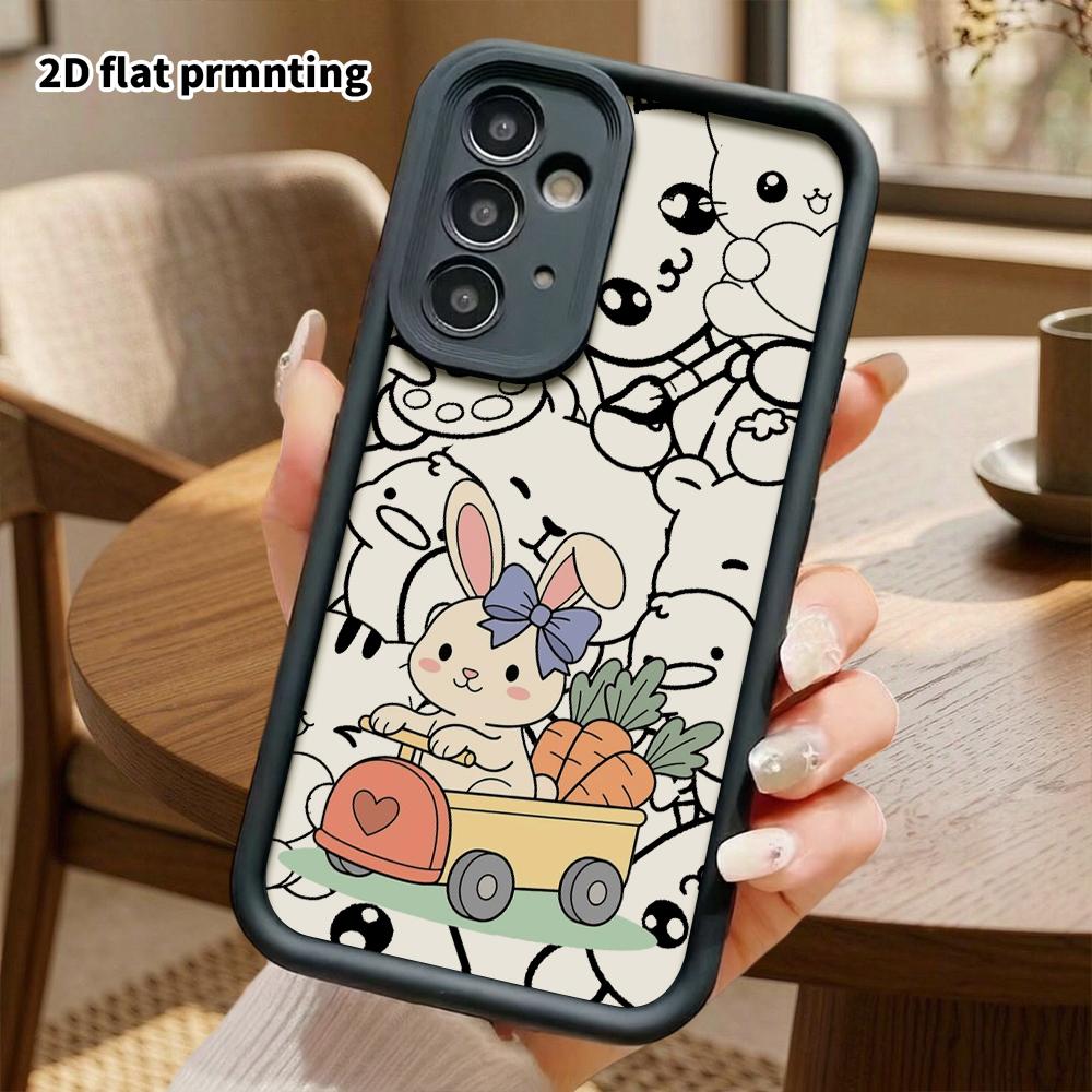 Phone Case: 2D Flat, Suitable for Samsung Galaxy A34 A35 M05 M06 S20 S22 S21 FE Plus 5G Protective Case, White Little Rabbit, Perfect Holiday Gift for