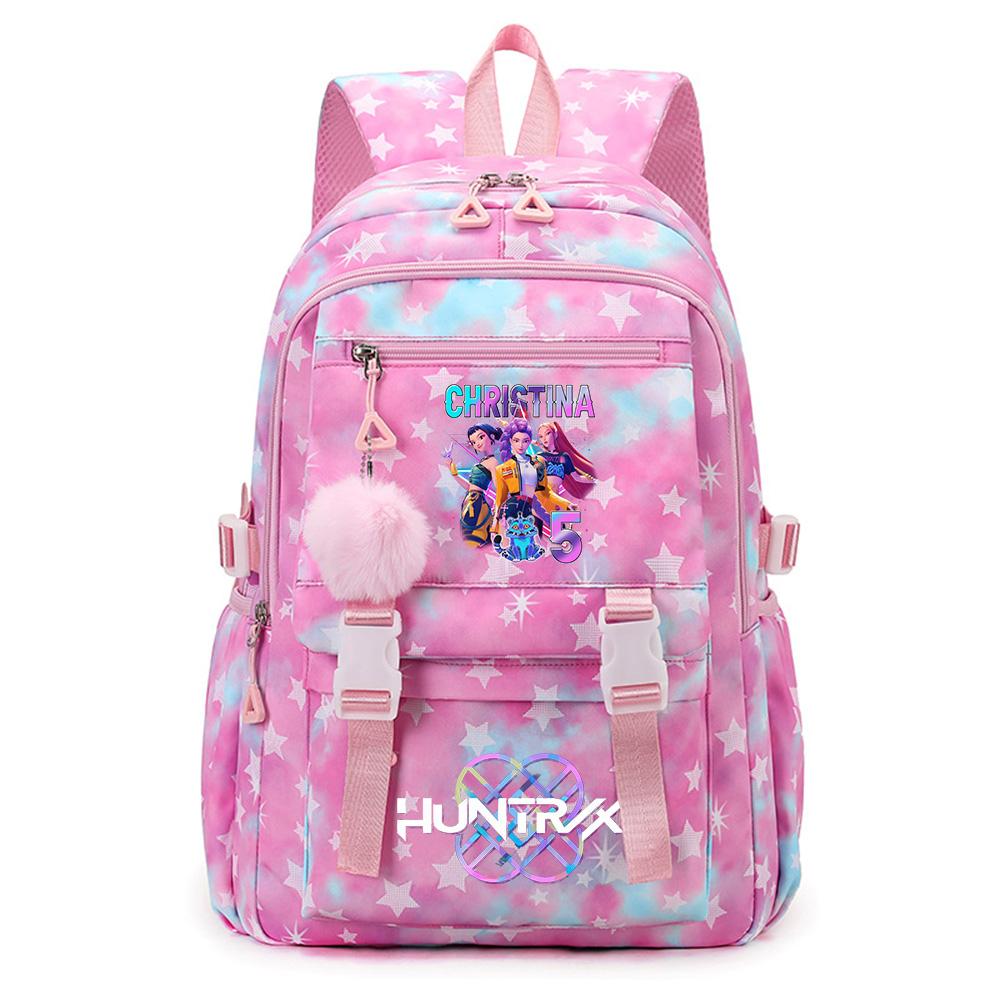 Anime K-Pop Demon Hunters Printed Backpack Large Capacity Bookbag Laptop Unisex Student Boy Girl School Bag Large Capacity Travel Outdoor Bag Gift