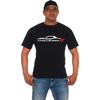 JH DESIGN GROUP Herren Dodge Challenger Auto Kurzarm Rundhals Schwarz T-Shirt