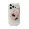 Pink Heart Puppy Magnetic Phone Case for iPhone 17/16 Pro Max/15 Pro - Japanese Korean Style