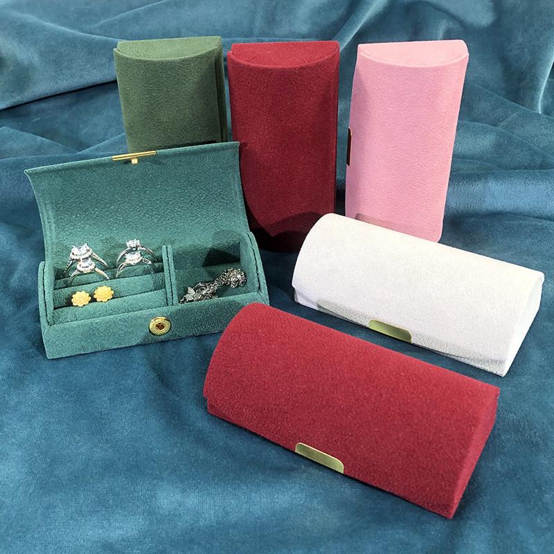 Elegant Mini Jewelry Organizer Box Portable Anti-Tarnish Velvet Lined For Rings & Accessories Perfect Gift For Women Mother'S Day Valentine'S