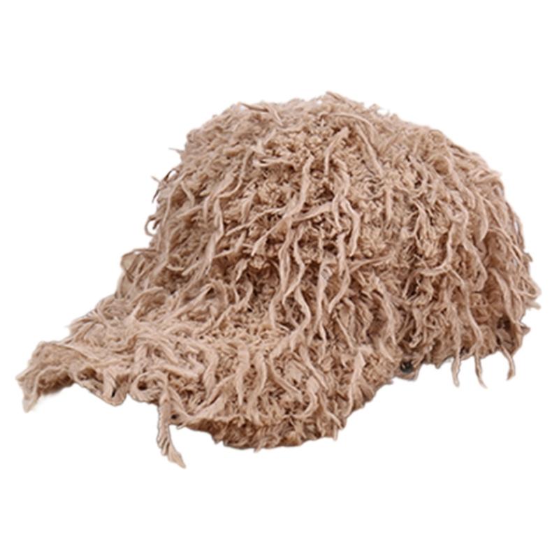 

Long Plush Baseball Caps for Adults Teens Popular Beret Hat Soft and Warm Baseball Hat for Music Festival and Casual Wear хакі