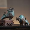 Ceramics Zodiac Animal Cattle Sculptures and Figurines  Chinese Home Room Office Wealth Luck Feng Shui Decor Figurine