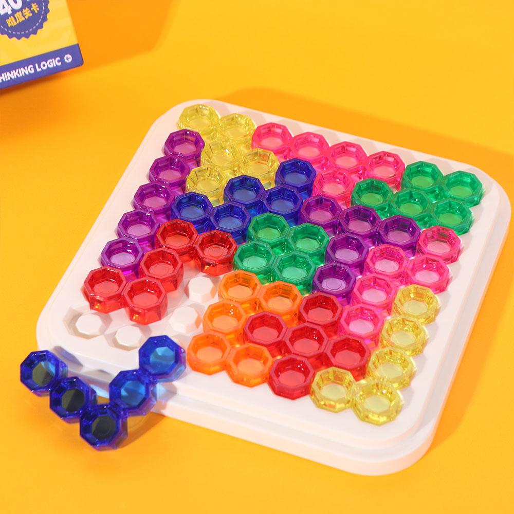 Plastics Blocks Sudoku Board Game Colorful Puzzle Intelligence Toys  Children Girls Boys
