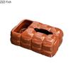 Creative Rectangular Bread Shaped Tissue Box Coffee Table Desk Decoration Ceramic Tissue Box Bedside Table Paper Towel Case