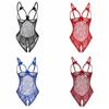 Deep V Women Underwear Open Crotch Lace Sling Nightwear Sweet Lace Bow Bodysuit  Gifts