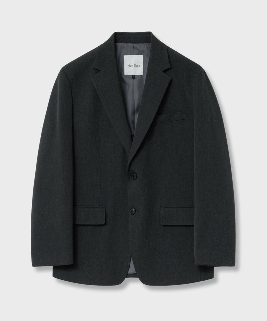 Nonblank [Hyun Kim Set-Up] Semi-Overfit Setup Suit_Charcoal Grey
