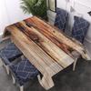 Rustikales Holzmaserung Rechteckiges Polyester Tischdecke Ganzjahres Festliche Party Dekoration Für Zuhause Kaffeetisch Abdeckung