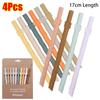 4Pcs Creative Children's Milk Tea Silicone Straws Food Grade Easy-to-Clean Straight Straws Colorful Universal Reusable Straws