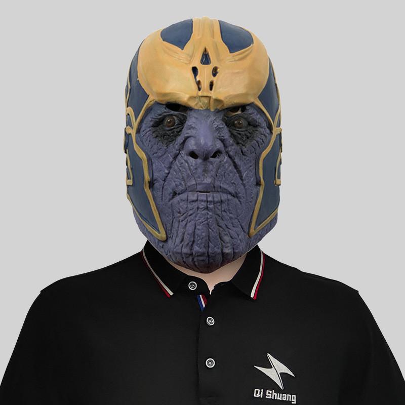 

Маска Таноса, вызывающая смех, Marvel, латексный головной убор для костюмированных вечеринок и мероприятий