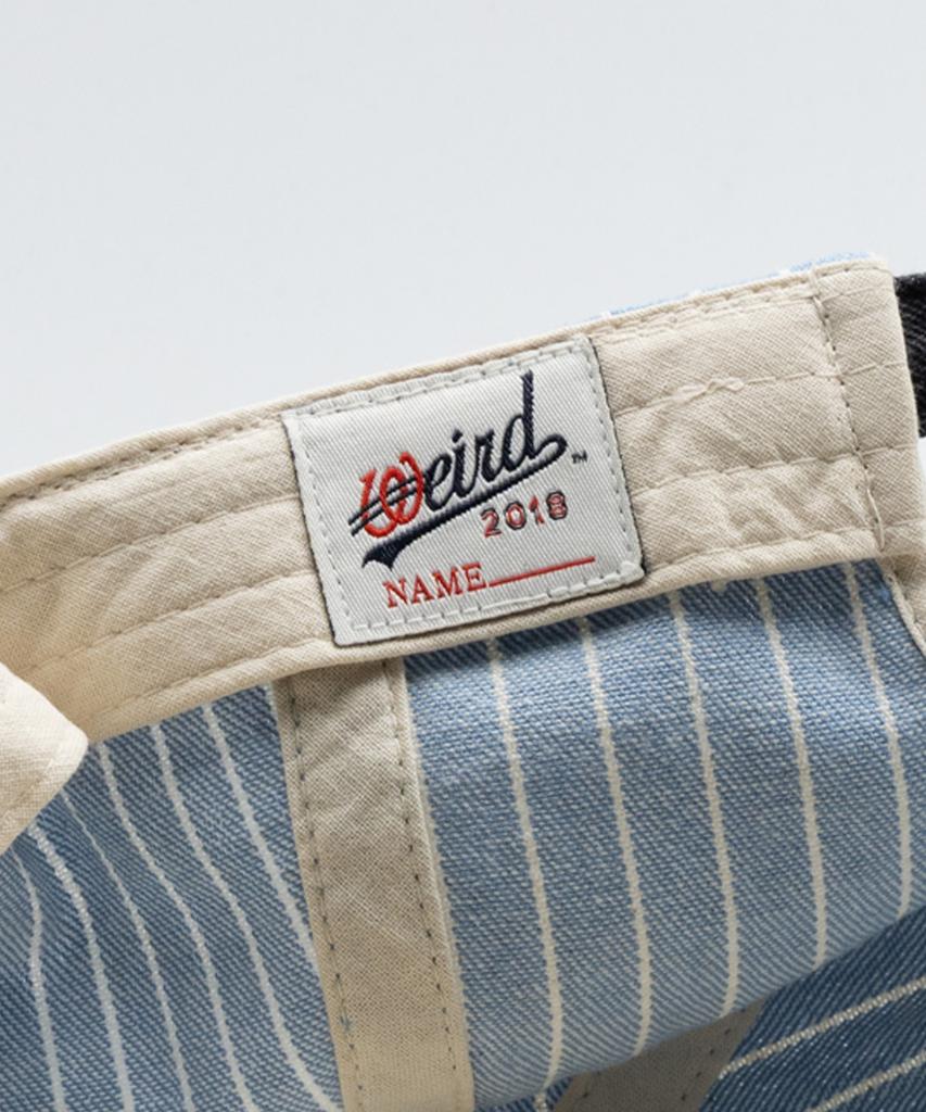 Wieoldeuwoldeu Baseball Denim Stripe Ball Cap