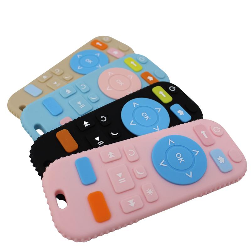 Infant remote control teether baby anti-eating hand teething stick cartoon soothing toys cognitive plaything