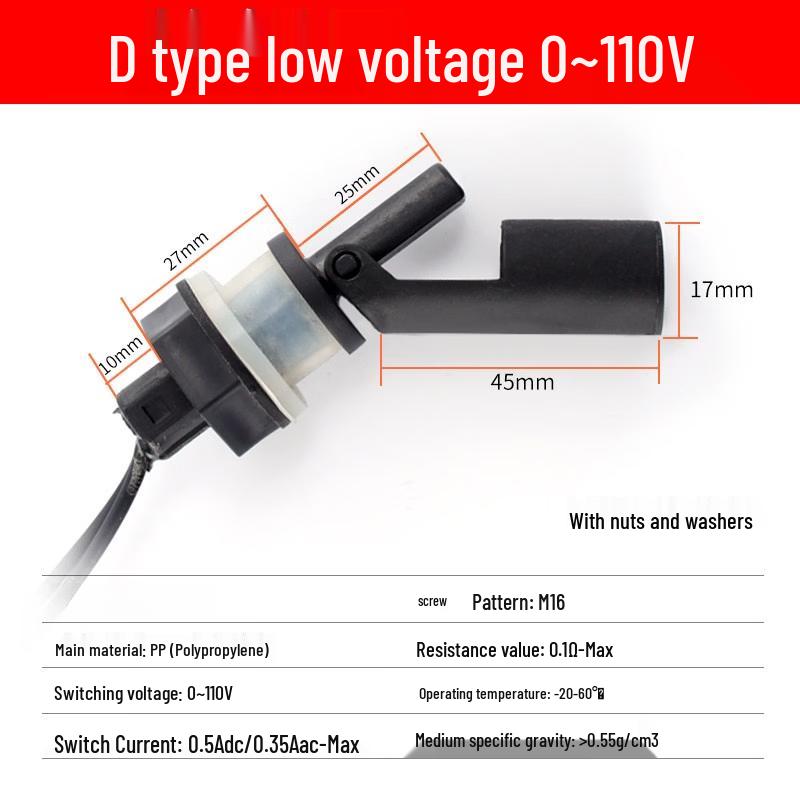 Low-Pressure Plastic Duckbill Float Switch