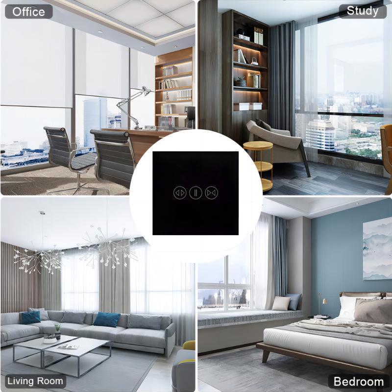 Graffiti WiFi Curtain Switch with Mobile Remote, Timer, Alexa & Google Voice Control