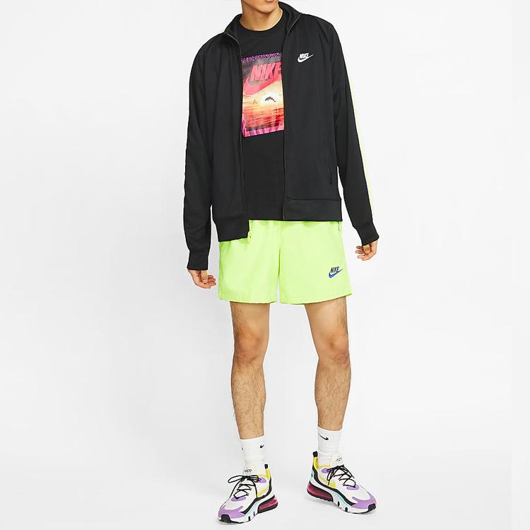 Nike Dolphin Sunset Scenery Print Short Sleeve T-Shirt Men Tops Black CT6591-010