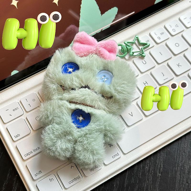 Cute Plush Cartoon Plush Bow Doll Pendant Soft And Cute Girl Backpack Decoration Pendant Doll Student Gift