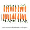 20Pcs Simulation Easter Carrots Mini Ornaments Decorative Kitchen Desktop Party Supplies