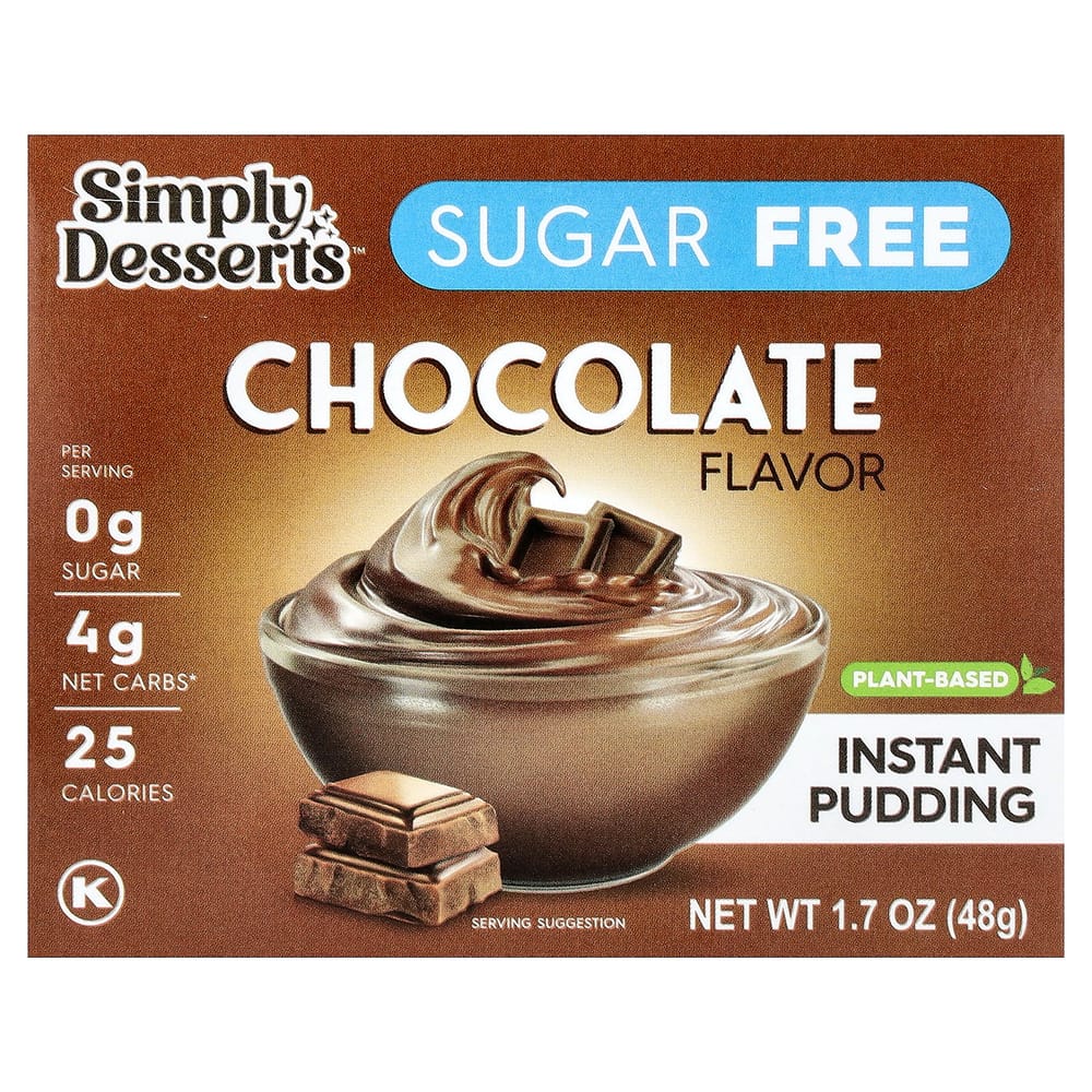 Natural Simply Delish Plant-Based Instant Pudding Chocolate Sugar-Free 48g (1.7oz)
