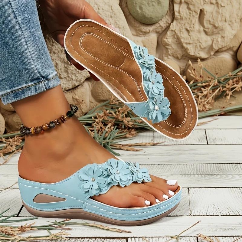 Ladies' Fashionable Flip Flops, Casual Open Toed Flat Shoes, Comfortable Soles, Suitable for All Seasons, Casual Shoes, Sandals, Women's Shoes