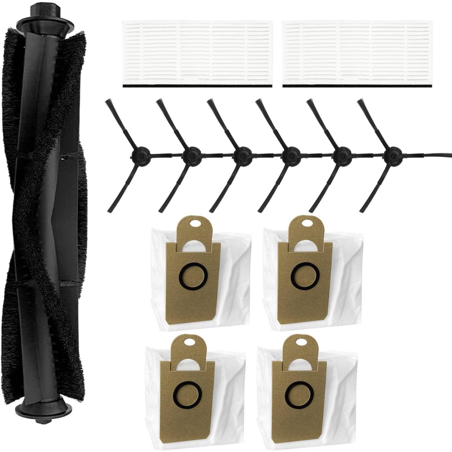 Replacement Parts for VIOMI S9 Robot Vacuum Cleaner Accessories Kit, 1 Main Roller Brush 4 Dust Bag 2 Filter 6 Side Brush