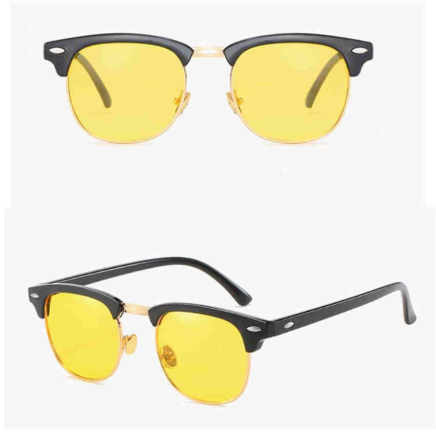 Unisex Sunglasses Night Vision Goggles UV Protection Driver Glasses HD Yellow Lenses