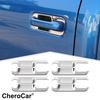 8Pcs Chrome Outer Door Handle Bowl Cover Trim Kit for Ford F150 2015- 4Door