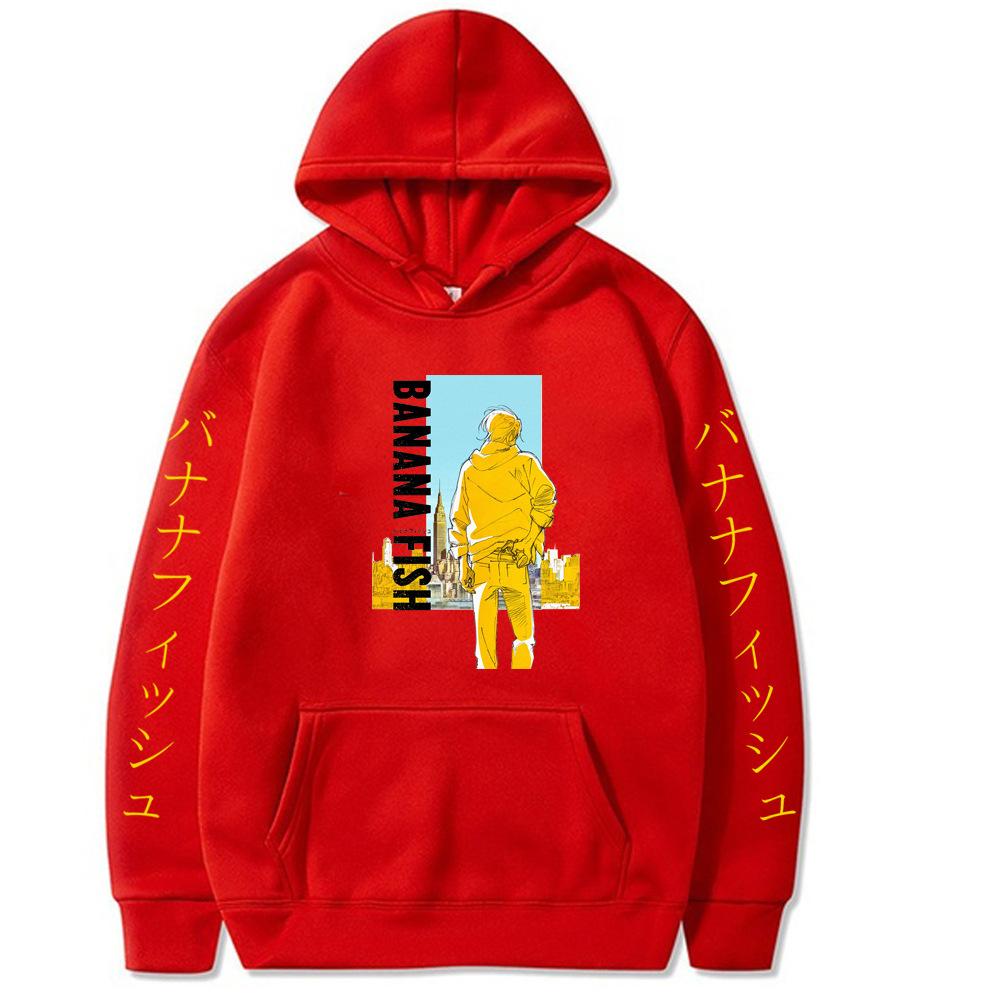 Mikiny Banana Fish Dámské Pánské Mikiny s kapucí s dlouhým rukávem Unisex Cool Streetwear Y2K Streetová móda Pulovr Oblečení