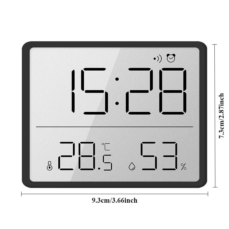LCD Digital Wall Clock Large Screen Display Multi-Function Magnetic Design Thermometer Humidity Monitor Home and Decoration Led