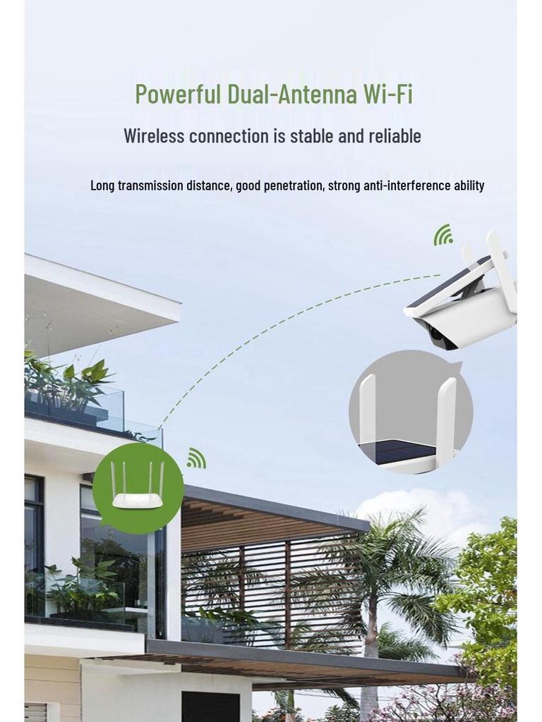 Icsee 4MP HD Solar Bullet Wireless Surveillance Camera with Remote Monitoring & Intercom