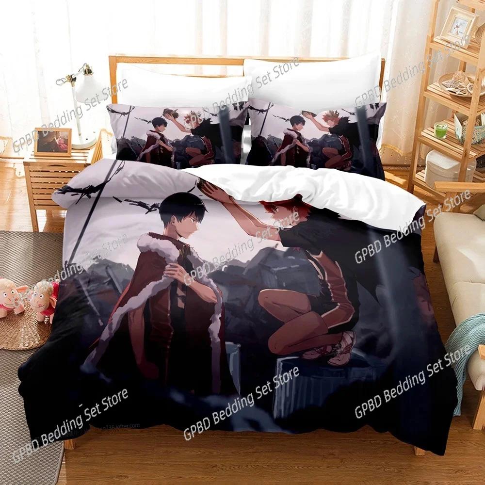Comforter Haikyu Japan Famous Anime Bedding Set Bedroom Soft Modern S Comefortable Kids And