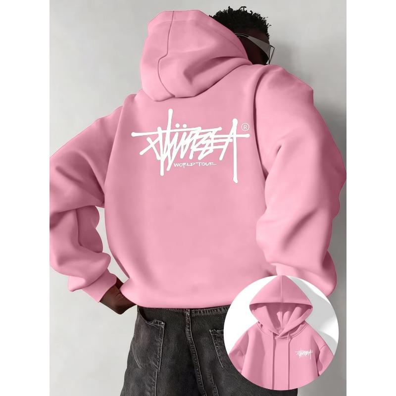 Street Urban Style Pullover Hoodie Tryckt Design Slitstarkt Tyg Casual Topp S-3XL Överdimensionerad Tröja Streetwear Harajuku Hip-Hop Långärmad Varm