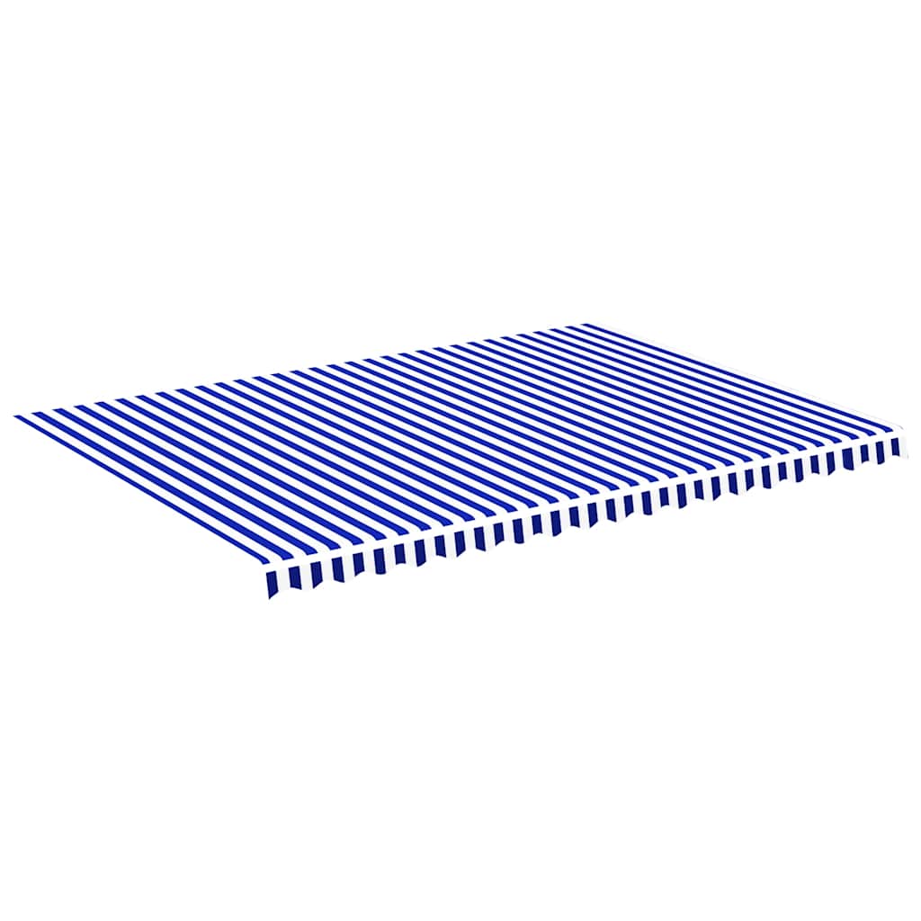 vidaXL Ersatzstoff für Markise Blau und Weiß 480x345 cm Polyester