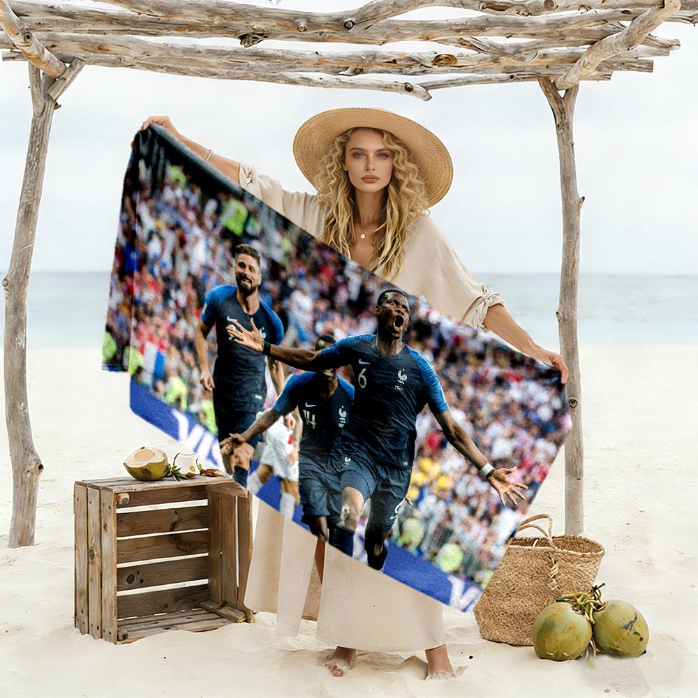 Man Player Celebrates Beach Towel High Absorbency & Quick-Dry Comfortable Lightweight