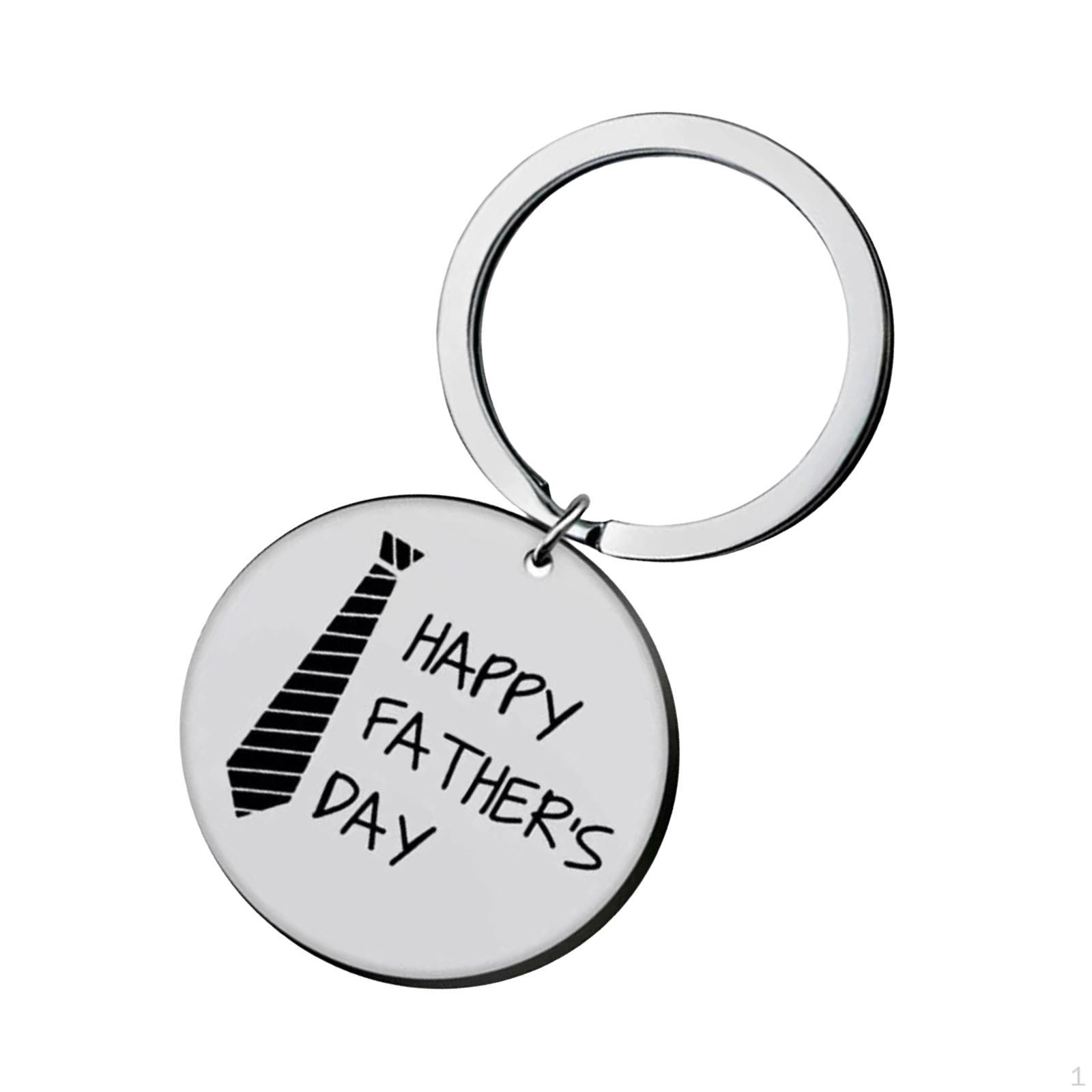 

Подарок на день отца, брелок с подвеской на рюкзак, подвески для отца, брелок для ключей, держатель для папы, мужа серебряный