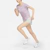 Nike T Shirts Women's Light Purple Crew Neck Moderate Straight Fit CZ9279-576