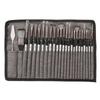 24 Pcs Nylon Hair Wooden Handle Watercolor Painting Pen Scrubbing Brush Scraper