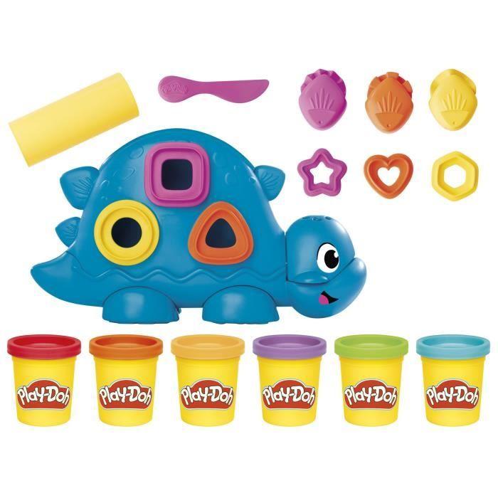 Play-Doh Starters Dino des formes et couleurs, loisirs créatifs de pâte à modeler pour enfants, dès 2 ans