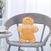 Festive Gingerbread Man Stuffed Throw Pillow for Christmas Festival Soft Plush Toy Pillow Seasonal Holiday Home Decors