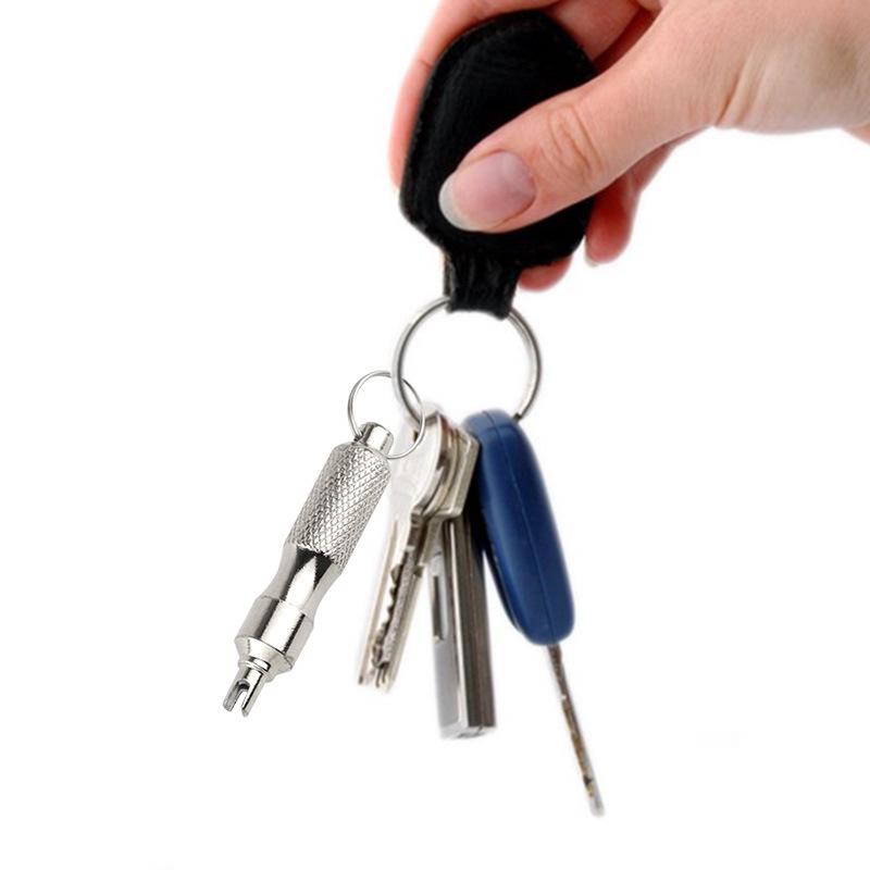 Tire Valve Core Wrench & Deflation Tool for Cars and Motorcycles