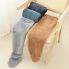 Fuzzy Thigh-High Socks Fluffy Leg Warmers Thickened Plush Over The Knee Socks with Sole Holes for Winter Home Lounging Sleeping