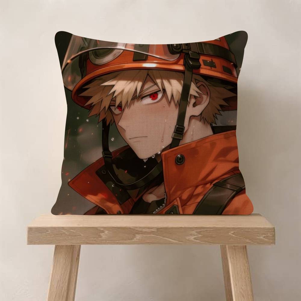 My Hero Academia Bakugou Katsuki Cushion Cover Decorative Pillow Sofa Home Decor case pillow cases