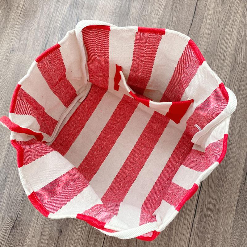 Große Canvas-Henkeltasche Damen Sommer Streifen Einfache Damen Freizeit-Handtasche Outdoor-Umhängetasche